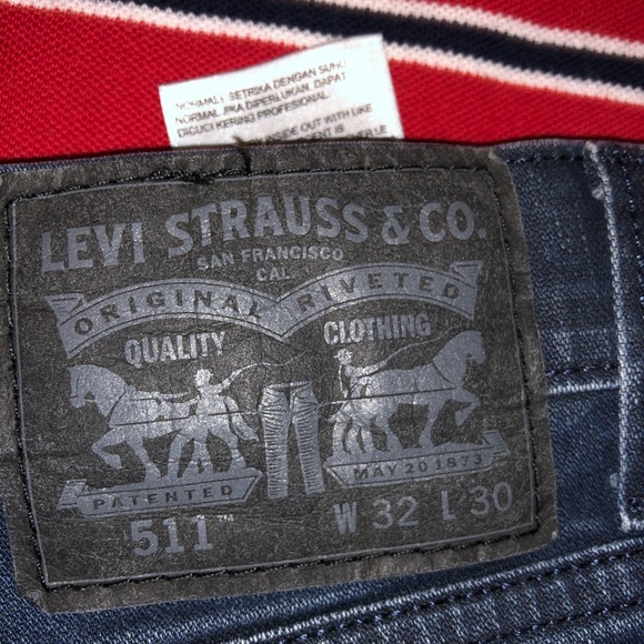 Levi’s Black Label 511 Slim men’s Deep Blue 32x30 - Picture 4 of 5